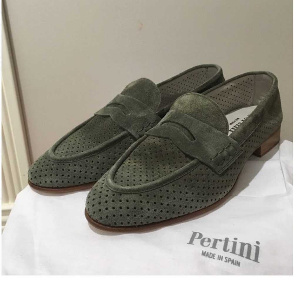 Pertini Suede/Leather Loafers Size 40